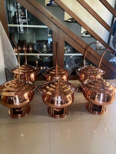 Chafing Dish Ukir Tembaga & Kuningan – Pemanas Makanan Premium untuk Hotel & Catering