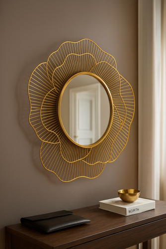 Cermin Dinding Bingkai Tembaga/Kuningan | Wall Mirror Elegant & Custom