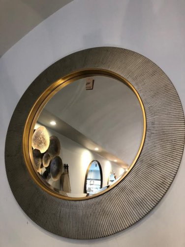 Cermin Dinding Tembaga Antik Ukiran