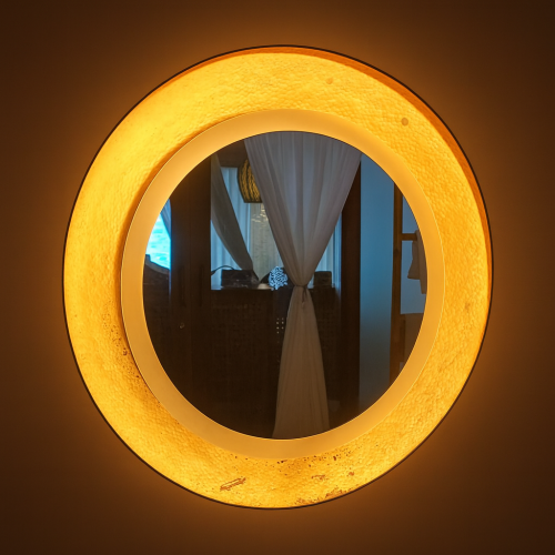 Cermin Modern Art Tembaga/Kuningan | Wall Mirror Metal Premium