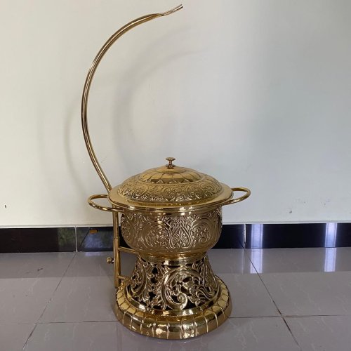 Chafing Dish Tembaga / Kuningan Premium – Pemanas Makanan Handmade