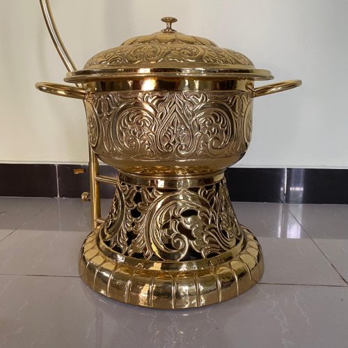 Chafing Dish Tembaga / Kuningan Premium – Pemanas Makanan Handmade