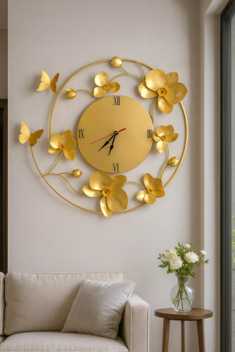 Jam Dinding Modern Art Tembaga/Kuningan | Wall Decor Metal Premium
