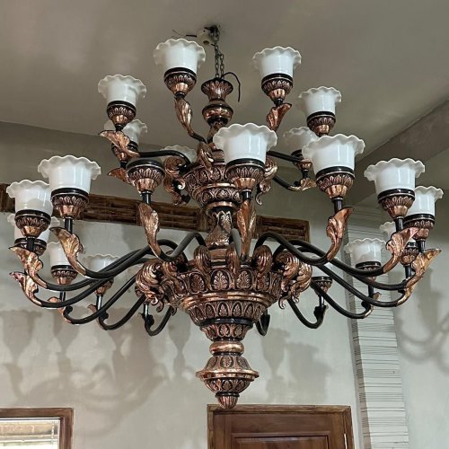 Lampu Gantung Tembaga Ornamen