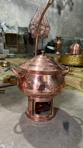 Pemanas Makanan Tembaga Vintage Antik