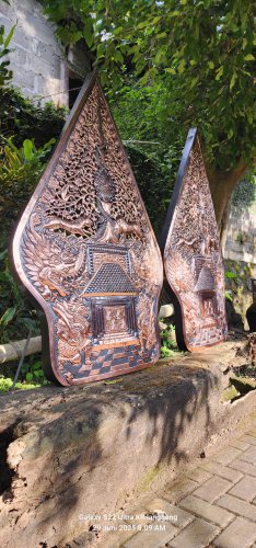 Relief Gunungan Wayang Tembaga Klasik